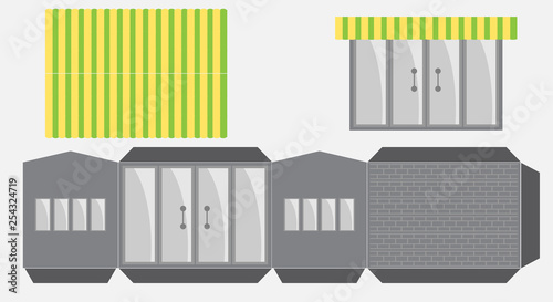 Restaurant or House Paper Model Cut and glue