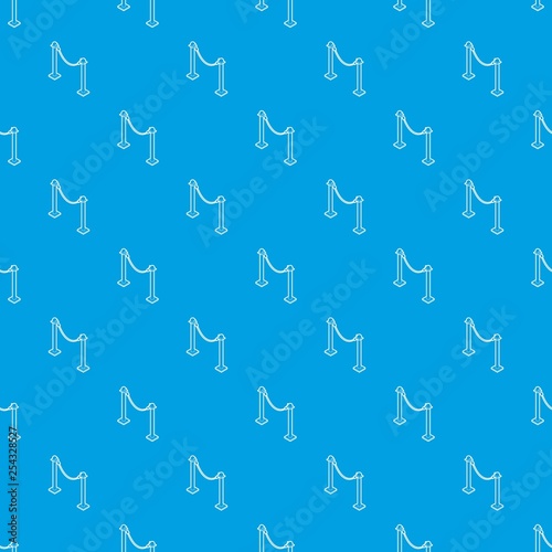 Barrier rope pattern vector seamless blue repeat for any use