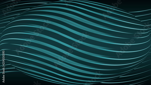 Abstract turquoise lines texture. Ellipse backdrop