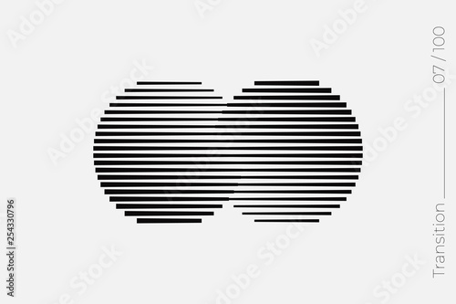 Universal Modern Halftone Geometric Shape. Vector Classical Design Element.