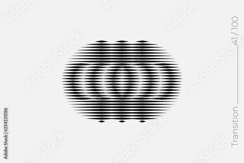 Universal Modern Halftone Geometric Shape. Vector Classical Design Element.