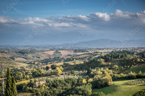Beautiful autumn landscape in Tuscany. Near Siena  Tuscany  Italy