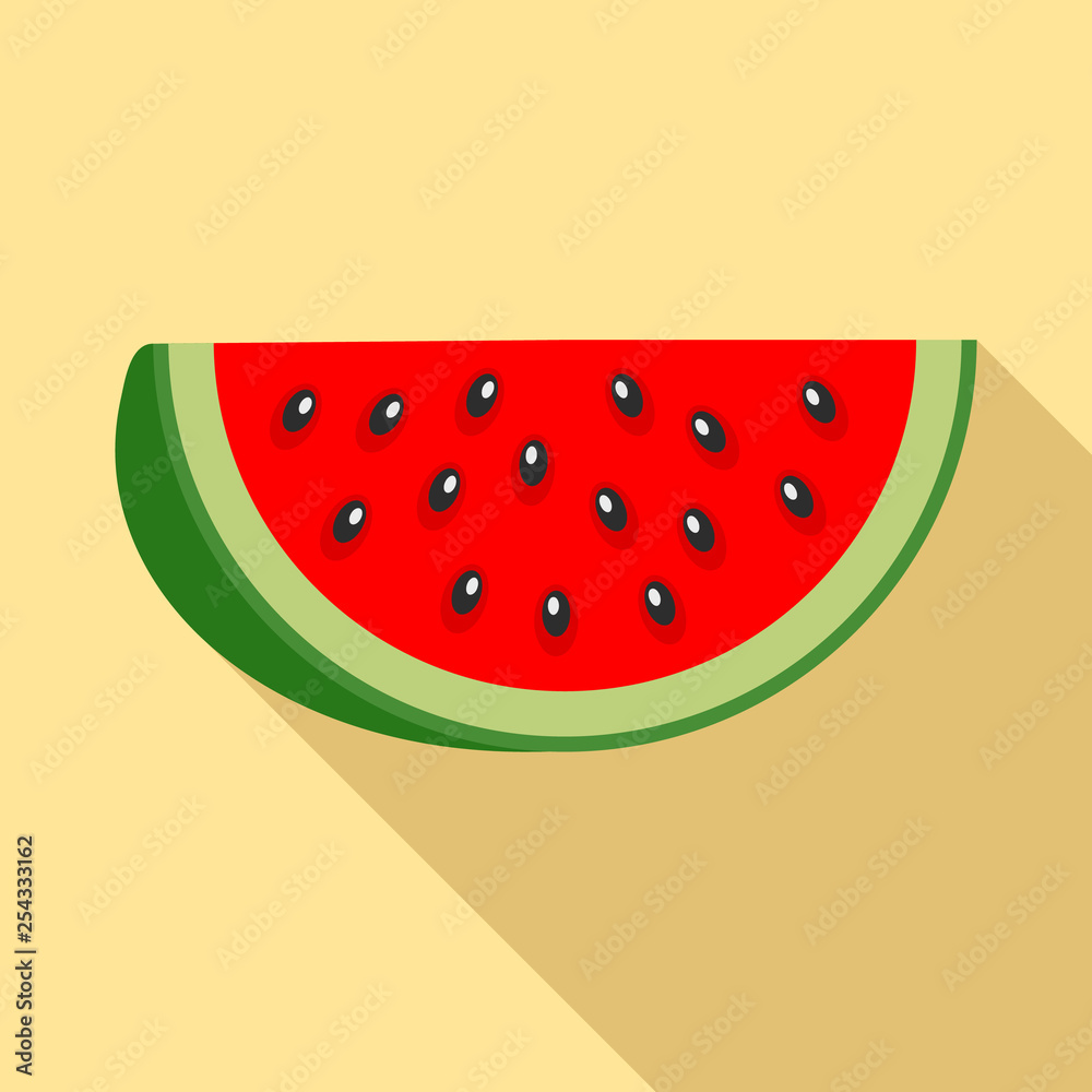 Part of watermelon icon. Flat illustration of part of watermelon vector icon for web design Part of watermelon icon. Flat illustration of part of watermelon vector icon for web design
