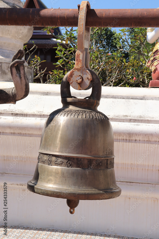 Obraz premium A bell in temple of thailand