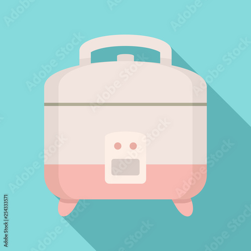 Rice cooker icon. Flat illustration of rice cooker vector icon for web design