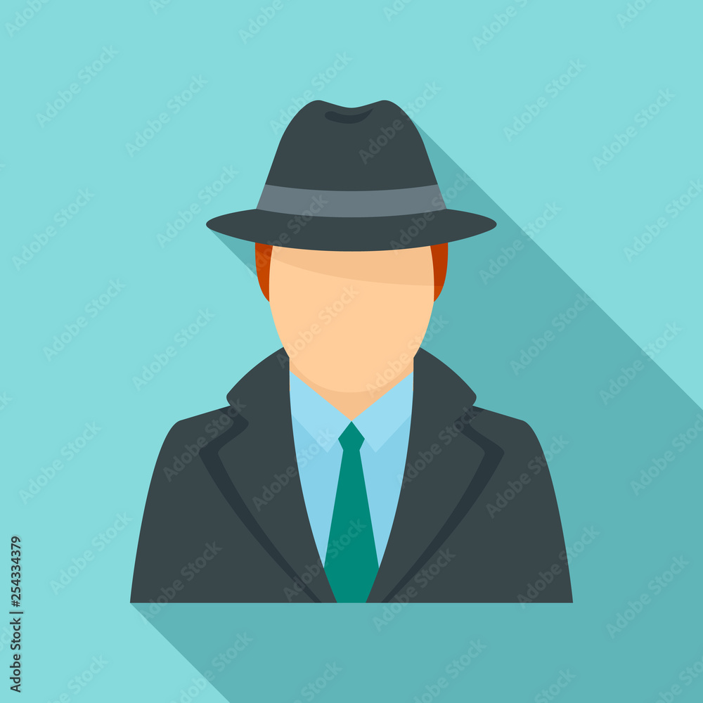 Police detective icon. Flat illustration of police detective vector icon for web design