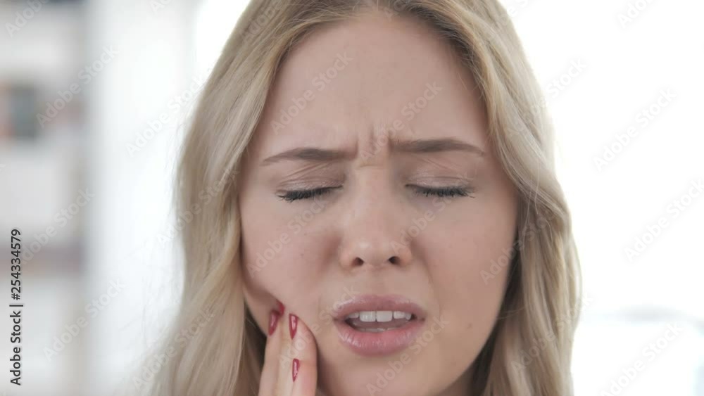 Close up of Toothache, Woman with Tooth Pain Close up of Toothache, Woman with Tooth Pain