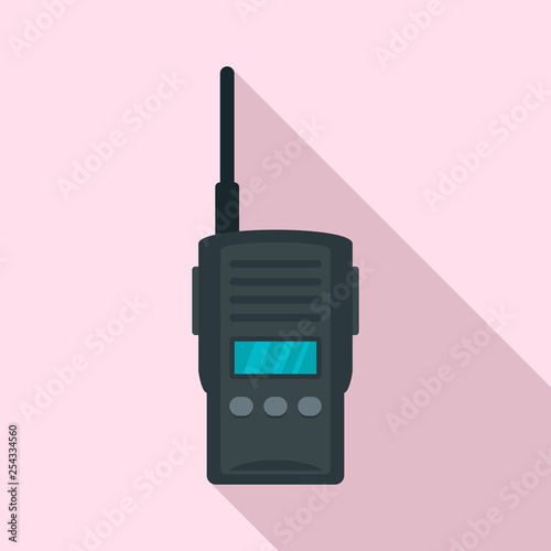 Walkie talkie icon. Flat illustration of walkie talkie vector icon for web design photo