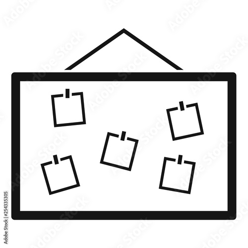 Photo detective board icon. Simple illustration of photo detective board vector icon for web design isolated on white background