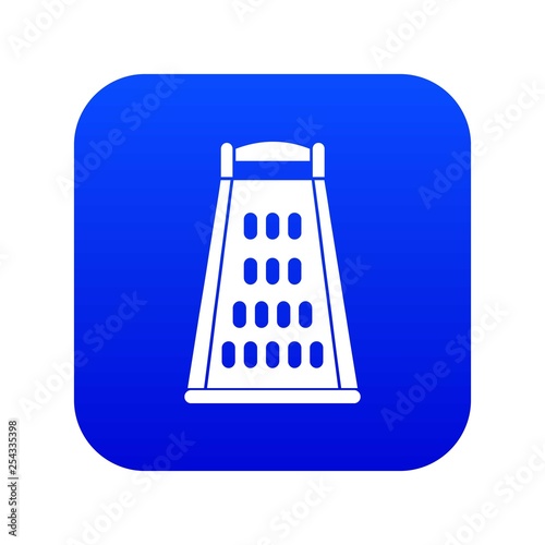 Kitchen grater icon digital blue for any design isolated on white vector illustration