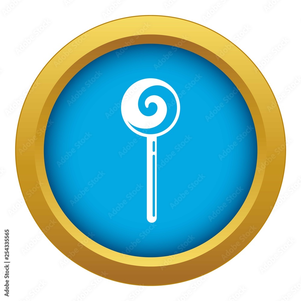 Swirl candy icon blue vector isolated on white background for any design Swirl candy icon blue vector isolated on white background for any design