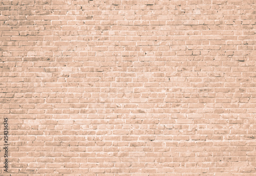 Grunge red brick background. Empty wall texture
