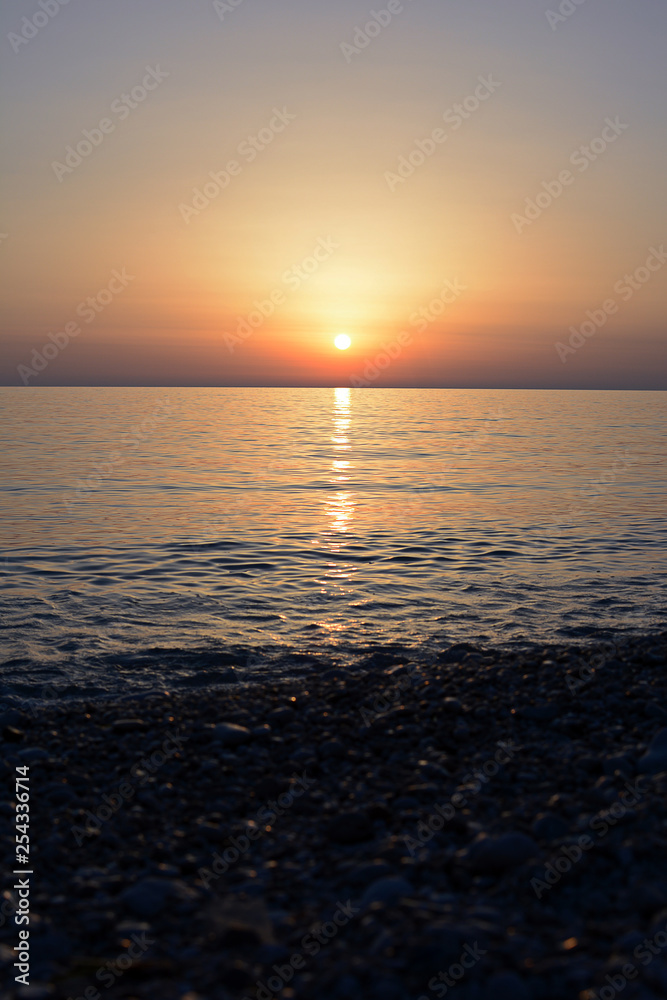 sunset over the sea