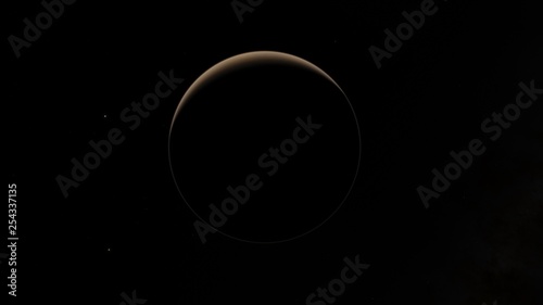 Mars high resolution image, 4k. Mars is a planet of the solar system. Sunrise with lens flare. Elements of this image furnished by NASA.