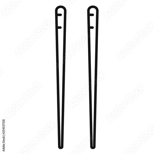 Sushi chopsticks icon. Outline sushi chopsticks vector icon for web design isolated on white background