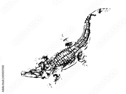 Abstract crocodile. Vector ...