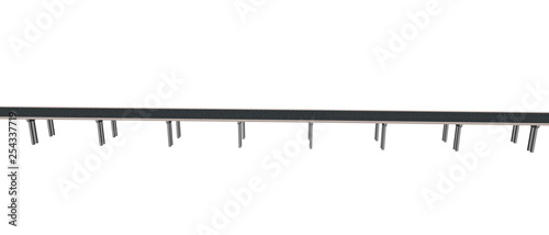 Highway on supports. 3d Vec...