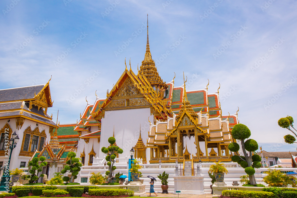 Obraz premium Phra Kaew Temple and the Royal Palace of Thailand