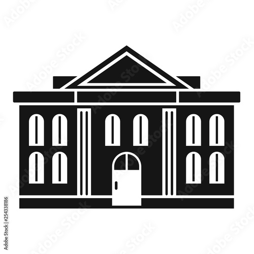 Administrative courthouse icon. Simple illustration of administrative courthouse vector icon for web design isolated on white background