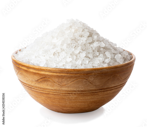 sea salt in ceramic bowl