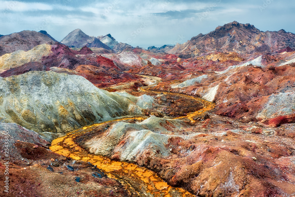 Hormuz Island in the Hormuz straight, south Iran taken in January 2019 taken in hdr