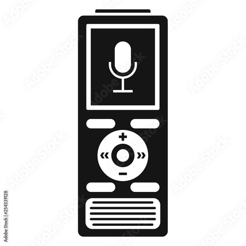 Digital dictaphone icon. Simple illustration of digital dictaphone vector icon for web design isolated on white background photo