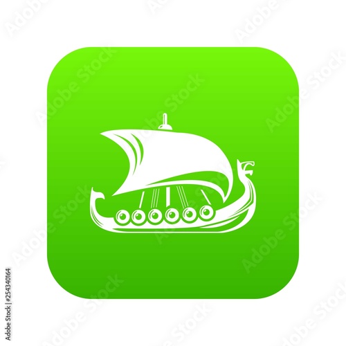 Scandinavian ship icon. Simple illustration of scandinavian ship vector icon for web