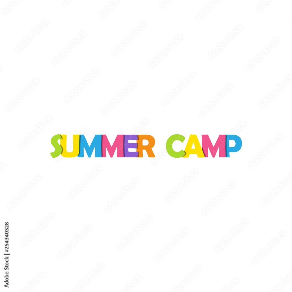 Summer Camp Multicoloured Letters Icon