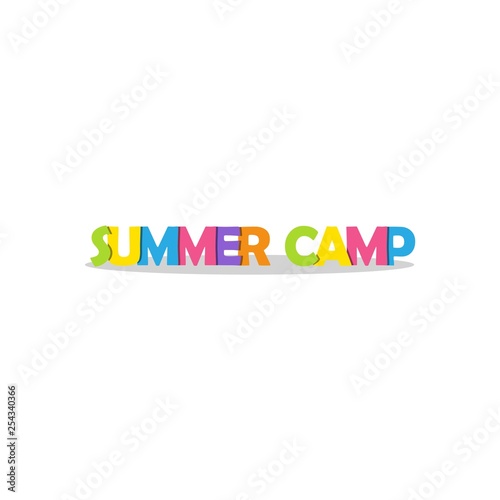 Summer Camp Multicoloured Letters Icon