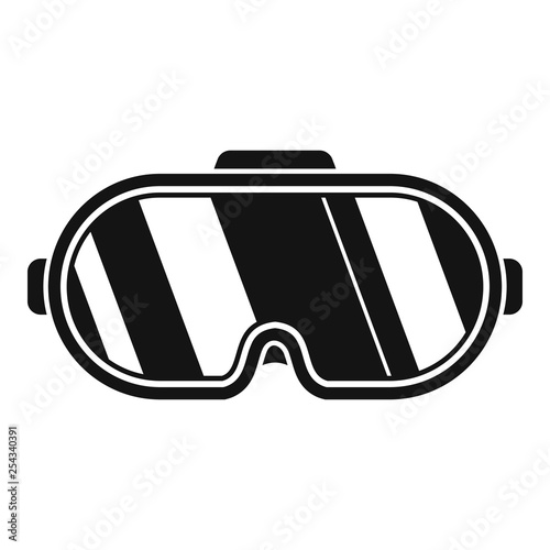 Virtual reality goggles icon. Simple illustration of virtual reality goggles vector icon for web design isolated on white background