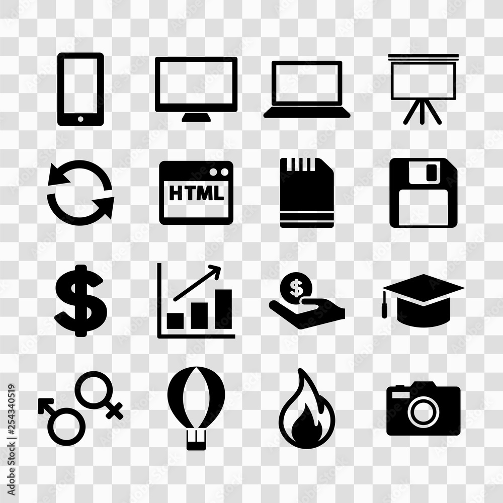 Simple flat style ui design icons isolated Simple flat style ui design icons isolated
