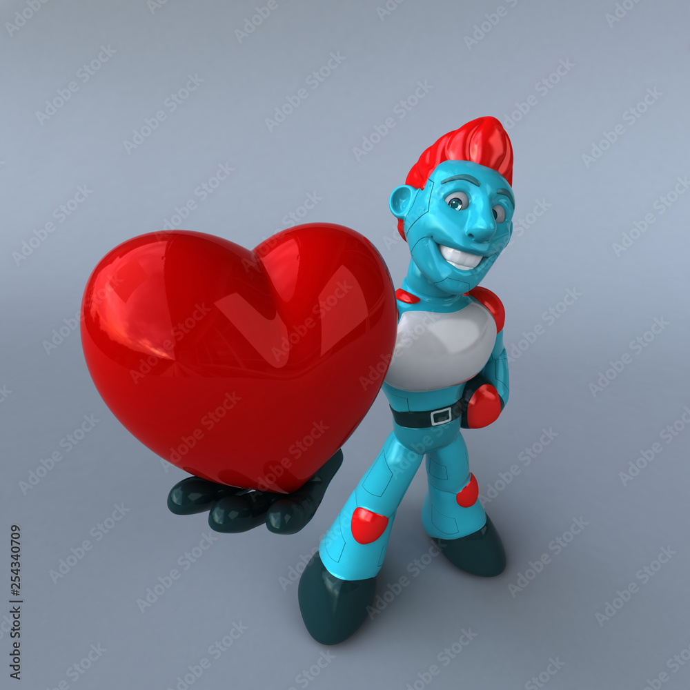 Red Robot - 3D Illustration Red Robot - 3D Illustration