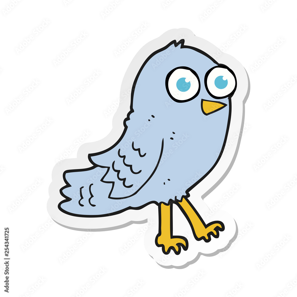Obraz premium sticker of a cartoon bird