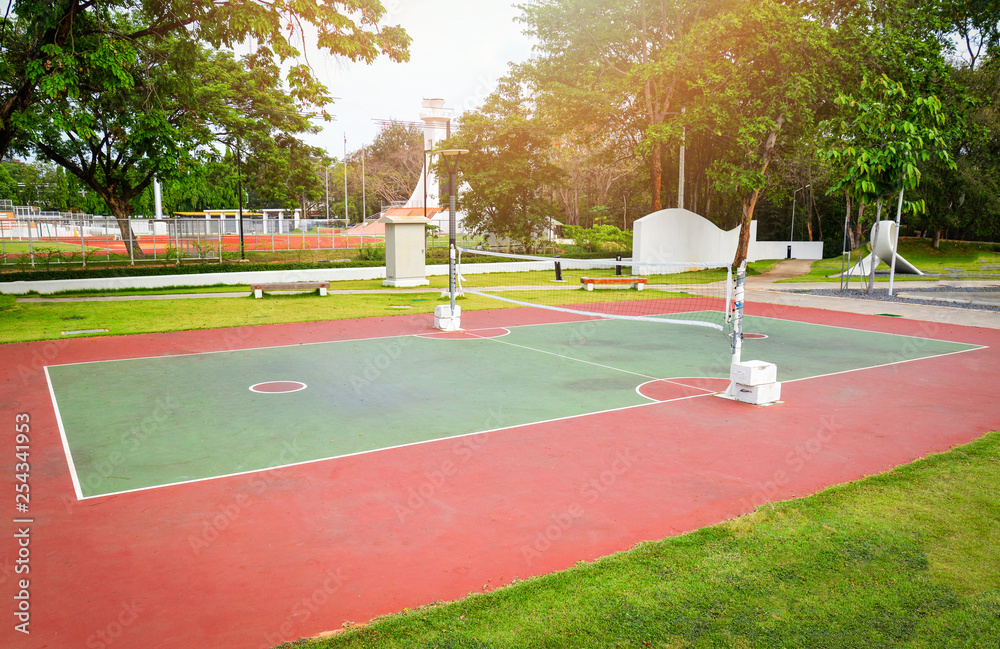 Fototapeta premium Sepak Takraw court sport outdoor for for playing sepak takraw ball