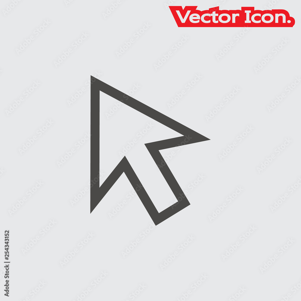 Mouse arrow icon isolated sign symbol and flat style for app, web and digital design. Vector illustration. Mouse arrow icon isolated sign symbol and flat style for app, web and digital design. Vector illustration.