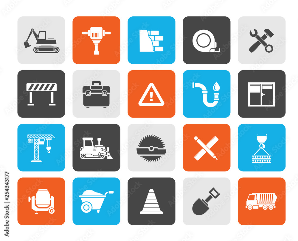 Building and Construction icons - vector icon set Building and Construction icons - vector icon set