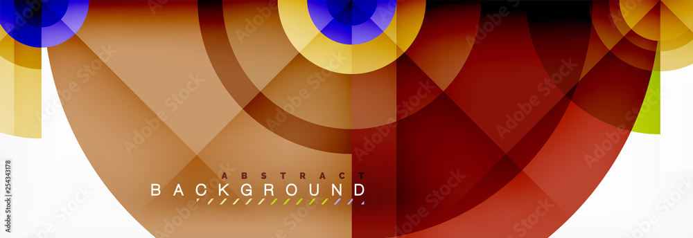 Round circles and triangles abstract background Round circles and triangles abstract background