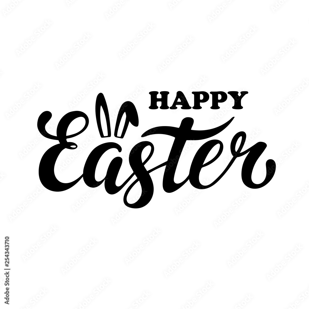 Happy Easter. Hand drawn lettering