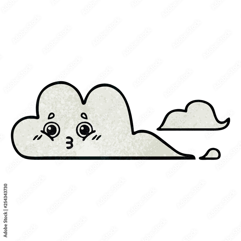 retro grunge texture cartoon clouds retro grunge texture cartoon clouds