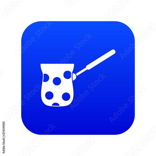 Cezve icon digital blue for any design isolated on white vector illustration