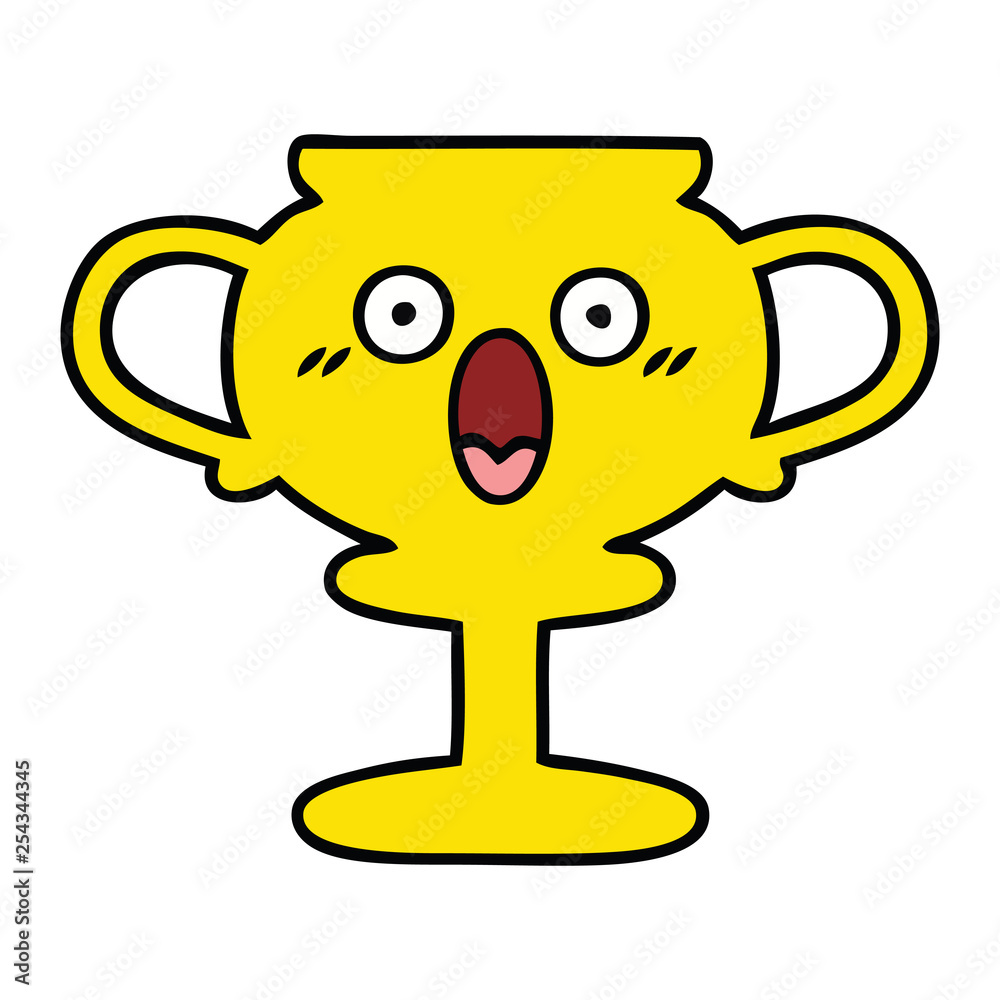 Fototapeta premium cute cartoon trophy