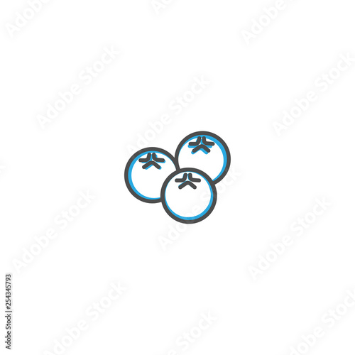 Blueberries icon design. Gastronomy icon vector illustration