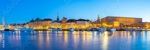 Stockholm cityscape at night in Stockholm city  Sweden
