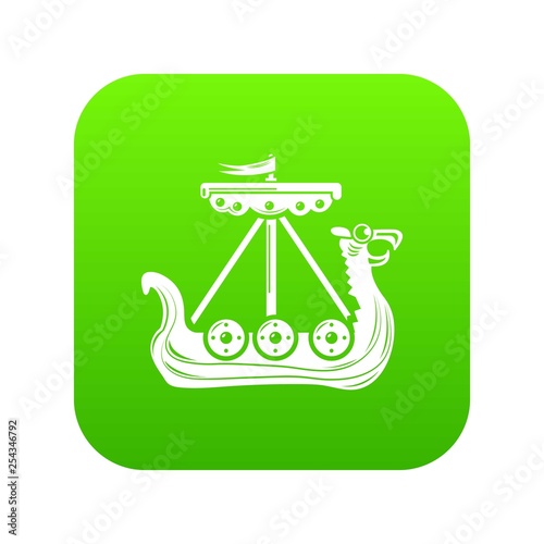 Military ship icon. Simple illustration of military ship vector icon for web