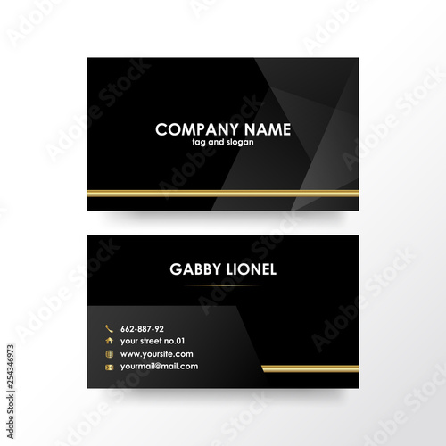 Creative and elegant double sided business card template. Simple and clean design. Creative corporate identity .