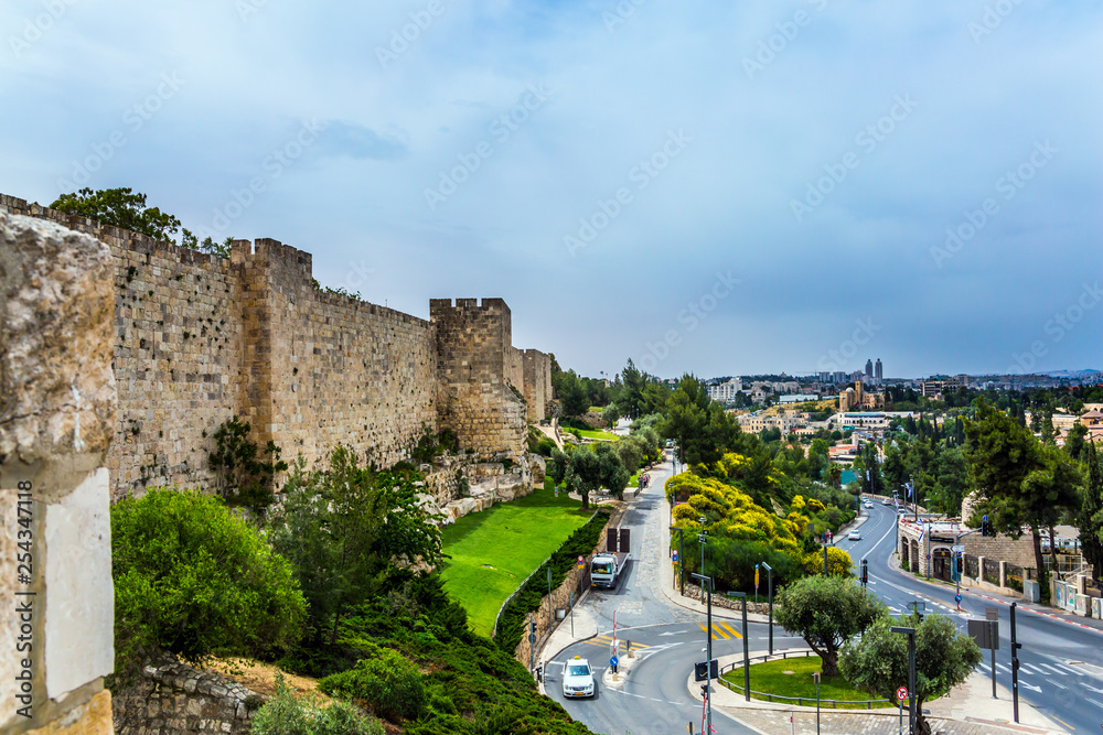 The stone walls of Jerusalem