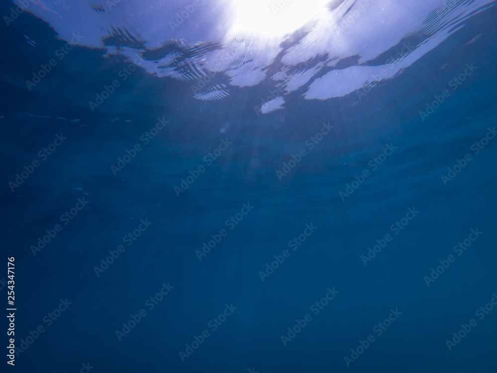 Sun rays underwater