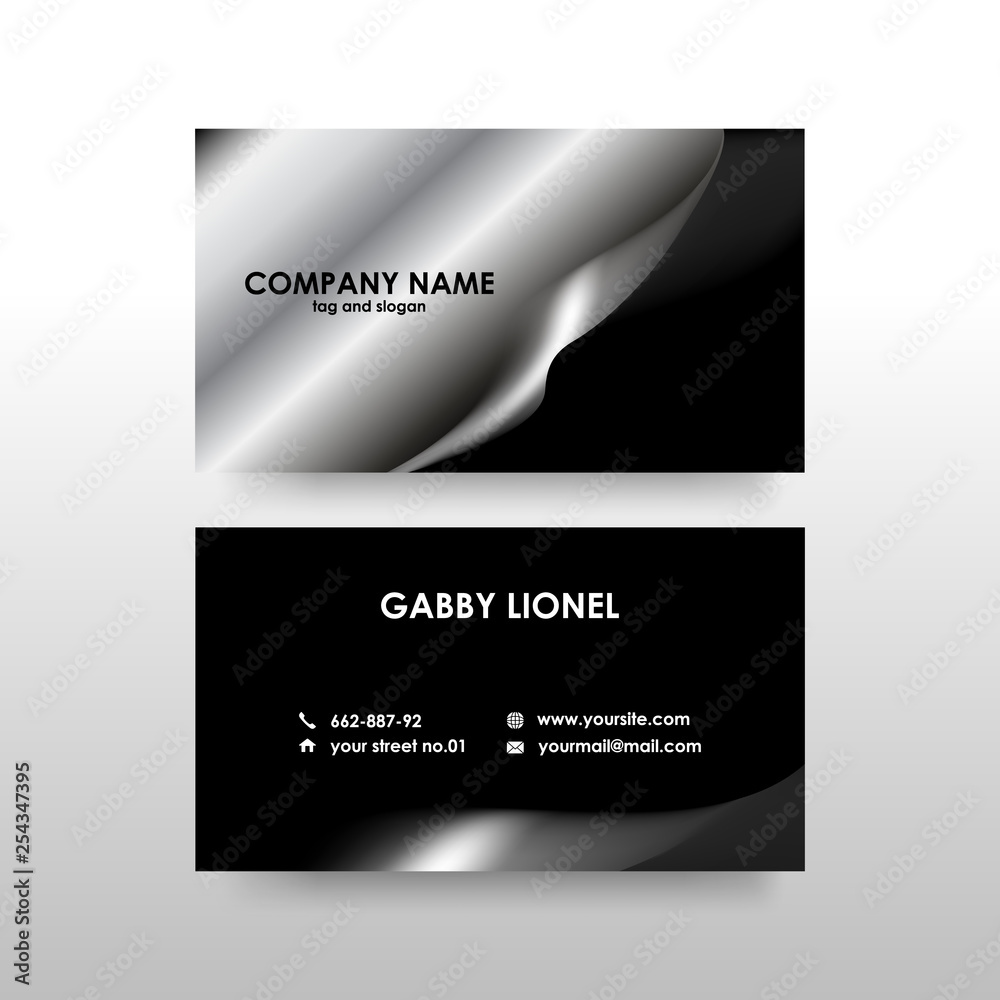 Fototapeta premium Creative and elegant double sided business card template. Simple and clean design. Creative corporate identity .