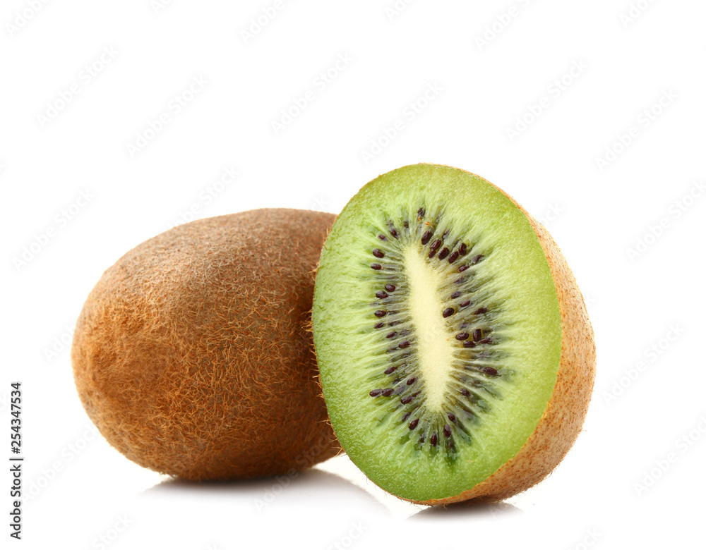 Obraz premium Tasty kiwi fruit on white background