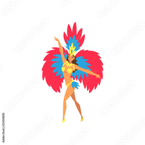 Young Woman In Bright Festival Costume Dancing Samba Brazilian Carnival Dancer Rio De Janeiro Festival Vector Illustration Stock Vector Adobe Stock Young Woman In Bright Festival Costume Dancing Samba Brazilian Carnival Dancer Rio De Janeiro Festival Vector Illustration Stock Vector Adobe Stock